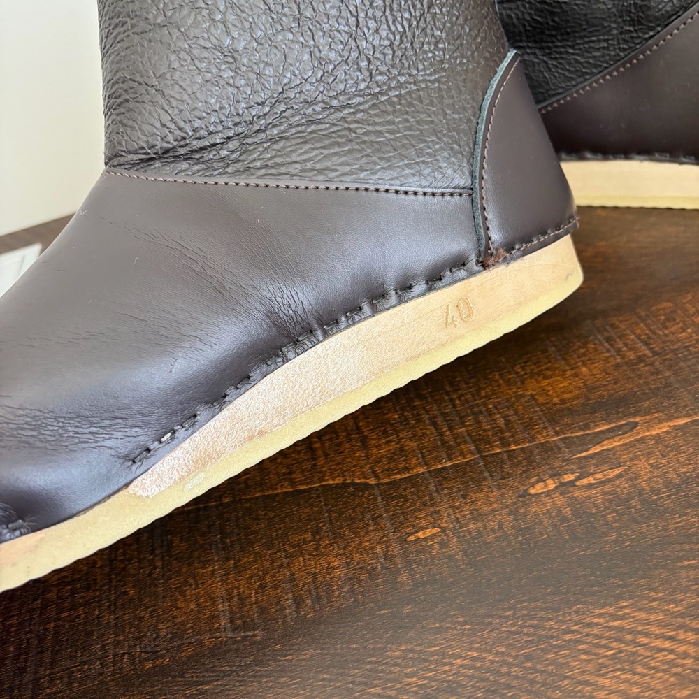 No. 6 Low Shearling Clog Boot Java Dark Brown - image 7